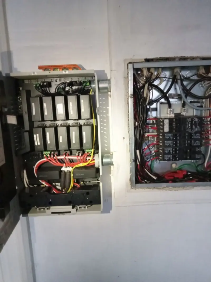 Electrical panel upgrade completed for Security Camera Wiring in Granger